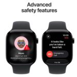 APPLE Watch Series 11 GPS 46 mm Preto Brilhante Alumínio com Bracelete Desportiva Preta (Tamanho M/L) - Image 6